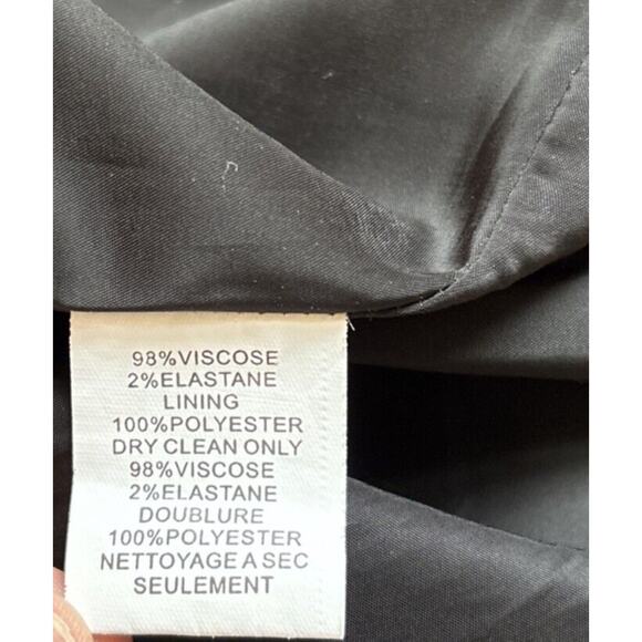 Trina Turk Ponte Sheath Dress 6 Dark Gray 3/4 Sleeves Professional Workwear - Picture 8 of 8